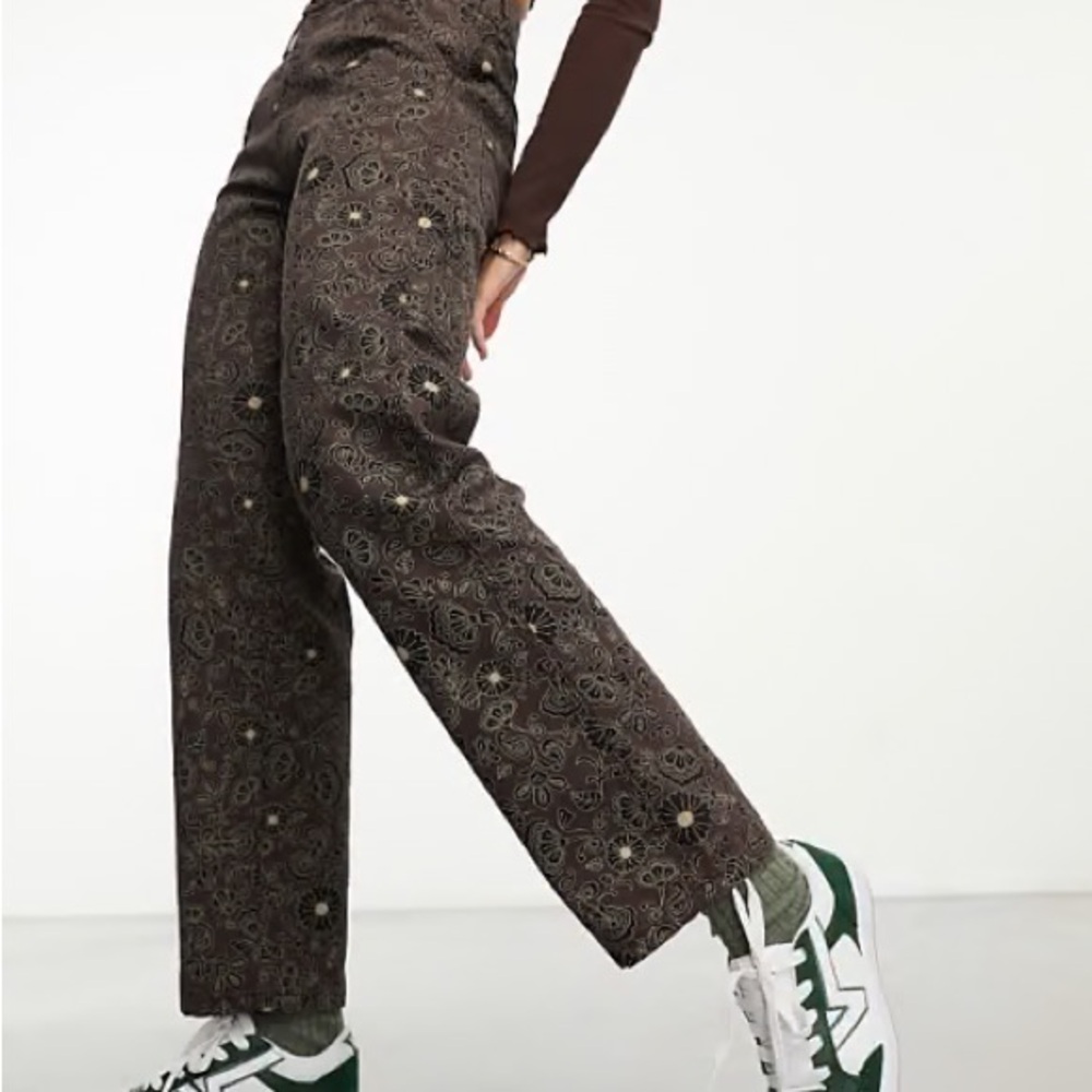 Dickies Women's Brown/purple Patterned Straight Leg Pants